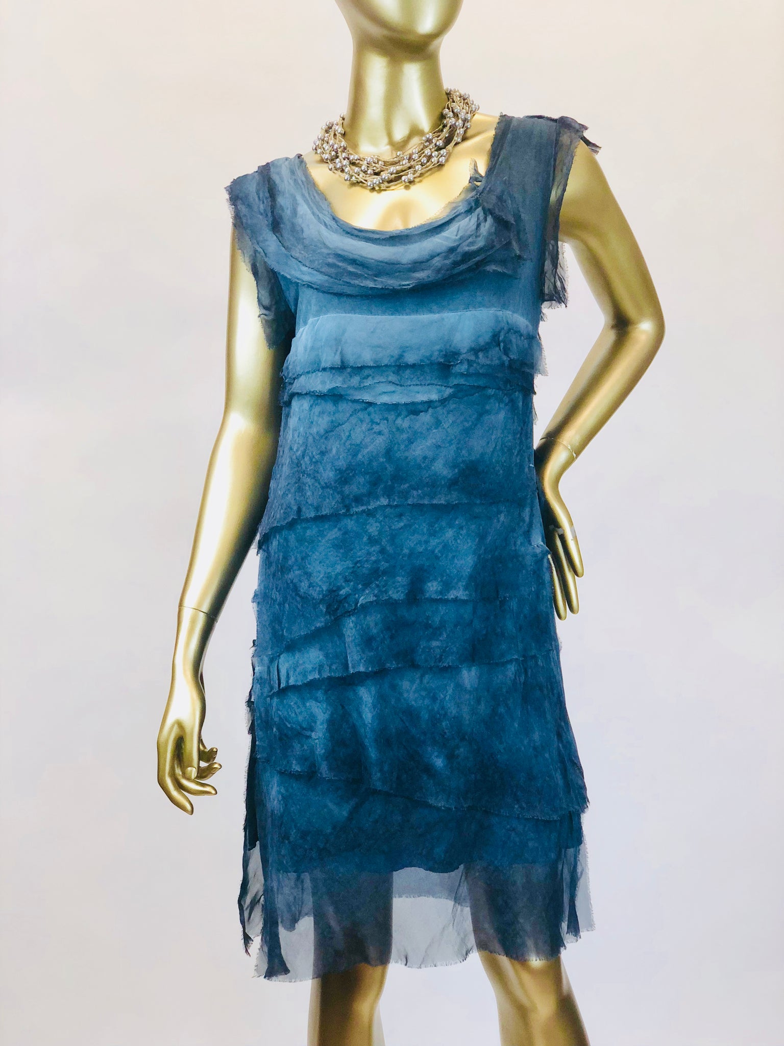 Short Silk Layered Dress (Multiple Colors) Mercantile Home & Apparel Short Silk Layered Dress (Multiple Colors) Mercantile Home & Apparel