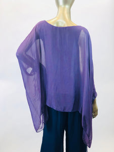 Silk Hanging Poncho (Multiple Colors)